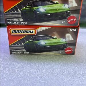 Matchbox Porsche 911 Targa lot of 2 - Green